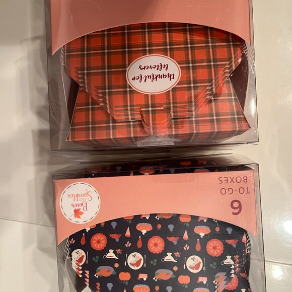 Thanksgiving Leftover Paper Boxes Set of 12 by Bonus & Sparkles (new/x) - Picture 9 of 13